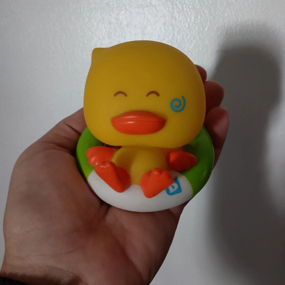 3/$10 🌟 Blue Box Yellow Ducking Ducky Duck Bath Water Tub Temperature Toy